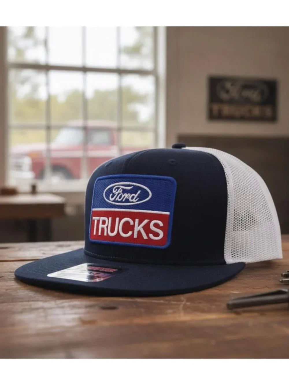 Retro Ford Trucks Embroidered Patch Hat Otto Black White Snapback Cap New 80s